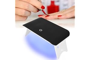 PONGNAS Składana lampa żelowa UV LED do paznokci, 24 W przenośna lampa UV LED suszarka do paznokci, lampa utwardzająca do paznokci paznokci i paznokci paznokci na bazie lakierów z czujnikiem (czarna)