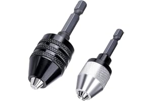 Shallho Nyckellös borrchuck 0,8–8 mm, 0,3–3,6 mm 1/4 tum sexkantsanslutning Snabbväxlande borradapter förlängningsomvandlare skruvmejsel adapter för borr