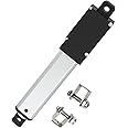 Stroke 25mm 20N 1 Inch Mini Linear Actuator 12V Force 4.5lbs Electric Linear Motion Actuators High Speed 1.2"/sec for Robotics,Home Automation with Mounting Brackets