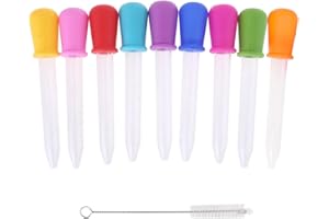 WJIAEER WJI 9 Stück Pipette,pipetten Kinder,Pipette 5ml,Sicher und praktisch, sehr gut geeignet zum Übertragen von Flüssigkeiten,für kreative DIY-Produktion, handwerkliche Produktion verwendet Werden