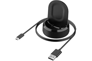 GeeRic Charger Compatible with Samsung Galaxy Watch 46mm, USB Wireless Charging Dock Replacement Charger Replacement for Galaxy Watch 42mm/40mm Black