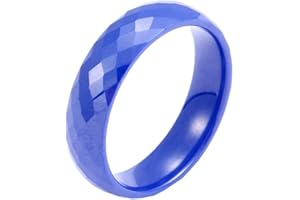 PAURO Damen Klassisch Engagement Hochzeit Band Ringe Keramik