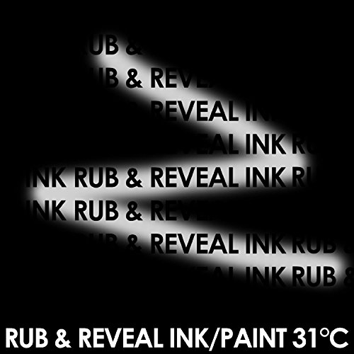 Thermochrome schwarz Farbwechsel Tinte Lack – Reiben und Reveal 31 C – 50 ml – für Papier & Board - 3