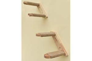 MIAOGE Mensole per gatti,mensole per gatti da muro ,parete per gatti,mensole gatto ,mensole gatti,a quattro gradini per gatti(da destra a sinistra)