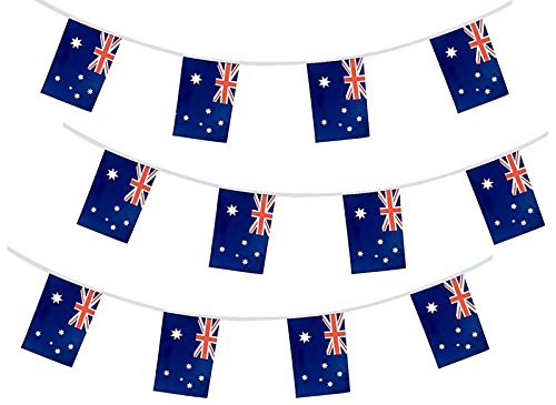 Australian Flag Bunting Aussie Australia 10 Metre Banner 20 Flags Australian Flag Bunting Aussie Australia 10 Metre Banner 20 Flags