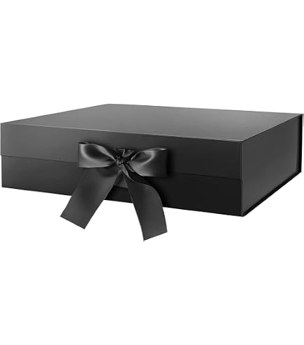 PKGMAGIC Lot De 6 Boîtes Cadeau Pour Bouteille De Vin 750 Ml – Coffret Magnétique Noir Texture Herbe, Élégant Et Pratique