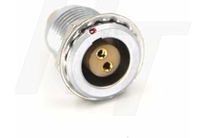 HANGTON CONNECT HangTon 0B Egg Femelle Connecteur Connecteur Circulaire Prise 2 Broches pour Adaptateur Teradek/ARRI (2P, Douille)