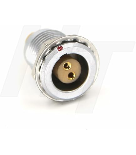 HangTon 2 Pin 0B Stecker Push-Pull Lemo-Style - Für ARRI, RED, Kamera, Monitor, Stromversorgung, Messing Vernickelt