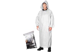 Reis Pppf-W skyddande regntät kappa, vit, uni storlek, paket med 20