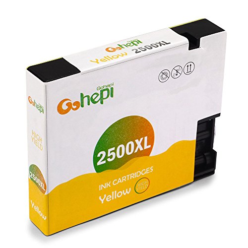 Gohepi 2500XL Kompatibel für Druckerpatronen Canon PGI-2500XL, Schwarz/Blau/Rot/Gelb 4er-Pack Arbeiten mit Canon MAXIFY MB5350 MB5050 iB4050 MB5450 MB5155 MB5150 iB4150 MB5455 Patronen - 5