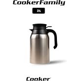 Cooker 2 Litre &Ccedil;ift Kat Paslanmaz &Ccedil;elik Termos &Ccedil;ay ve Kahve Termosu (Kamp Piknik Otel Kafe Okul Outdoor) İNOX CKR2088