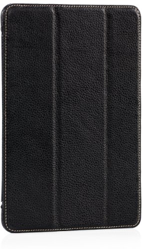 StilGut Couverture Case, Tasche aus feinstem Leder für das Apple iPad mini unterstützt Smart-Cover Funktion, Schwarz - 4