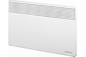 Thermoval Electric Convector, Electric Radiator TX 2000, 2.0 kW, IP20, Freestanding or Wall Mounted Electric Heater, Electric Heater for Living and Office, Convector Heater, White