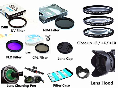 Lot de filtres FC69  Camshot UV CPL ND4 FLD gros plan 4    8    10    pare-soleil   cache objectif   bo  tier de filtre   stylo de nettoyage d objectif pour appareil photo num  rique Nikon Coolpix P900  P900s