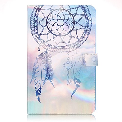 Samsung Galaxy Tab A 10.1 Hülle,Galaxy Tab A 10.1 (2016) Ledertasche Smart Cover,Ekakashop Bunt Muster Painting Fantasie Campanula Flip Magnetverschluss PU Leder Wallet Case Kunstleder Etui Schale Ständer Tasche Etui Schutzfolie mit Einstellbarem Blickwinkel Schutzhülle und Kreditkarte Card Holder Slot für Samsung Galaxy Tab A 10.1 Zoll (2016 Version SM-T580N SM-T585N) + 1x Kostenlos Ständer (Farbe zufällig) - 2
