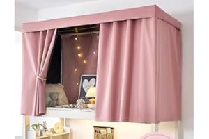 IBLUELOVER Dormitory Bunk Bed Curtain Student Dorm Blackout Dustproof Single Bed Drapes Single Sleeper Shading Canopy Privacy Curtain for Home School,1.15x2m