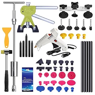 AUTOPDR® 44 pièces outillage carrosserie voiture automobile rayure suppression outil de kit réparation carrosserie auto