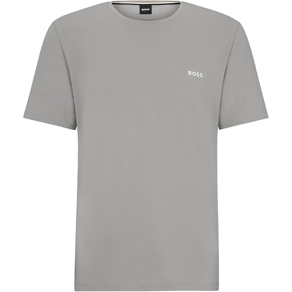 BOSS Herren-T-Shirt 10242631 02 – Aus Mittelschwerem Jersey, Mit Gewebtem Logo-Aufnäher, Standardlänge