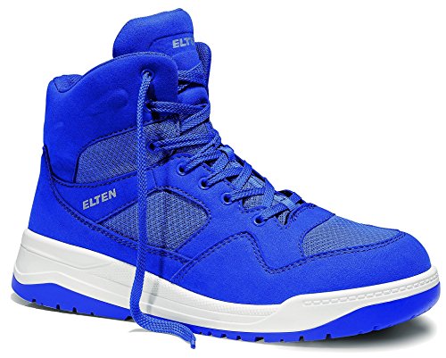 Preisvergleich Produktbild ELTEN Maverick Blue Mid S1P Herren Sicherheitsschuhe, Arbeitsschuhe, Sicherheitsschnürstiefel, Zertifiziert nach EN ISO 20345 : S1P, Stahlkappe (Blau), EU 48
