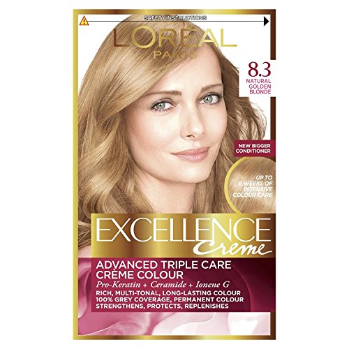L'Oreal Paris Excellence 8.3 Natural Golden Blonde Hair Dye (3-Pack)