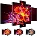 Produktbild Bilder 170 x 100 cm - Blumen Bild - Vlies Leinwand - Kunstdrucke -Wandbild - XXL Format – mehrere Farben und Größen im Shop - Fertig Aufgespannt - Abstrakt – Feuer - Lilie 1042527b