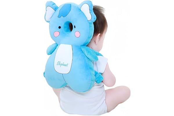 Sac à dos de protection de la tête pour bébé et tout-petit, coussinets de sécurité réglables pour nourrissons, cadeau pour appui-tête de marche d'enfant (bleu foncé)