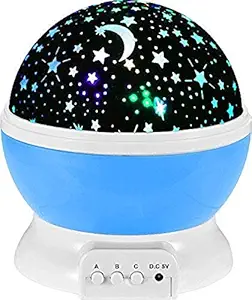 GOSFRID with GF Logo Plastic Glass Rotating 4 Mode Sky Star Master Mini Projector Lamp for Kid's Room Decor (Assorted Colour)