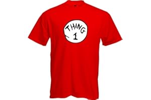 Floordrobe Clothing Dr Seuss Cat in The Hat Thing 1,2,3,4 T-Shirt Kids and Adults