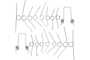 Amosfun 18pcs / 9 Sizes Stainless Steel Torsional Spring, Assorted Small Torsional Spring Replacement for Mini Desktop Wastebin Repair