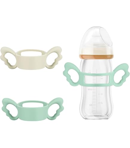 Poignées De Biberon En Silicone - Pour Bouteilles à Col Large, Antidérapantes, Lavables Au Lave-vaisselle - 2 Tailles (120 Ml Et 240 Ml) - 10