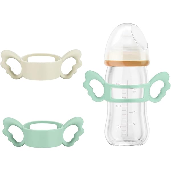 Poignées Biberon Avent En Silicone - Lot De 2 Avec Design Ange Pour Prise Facile