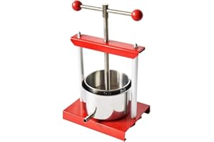 SQUEEZE MASTER 2L Stainless Steel Cheese Tincture Herb Fruit Wine Manual Press Barrels Press Machine for Juice, Vegetable,Wine,Olive Oil