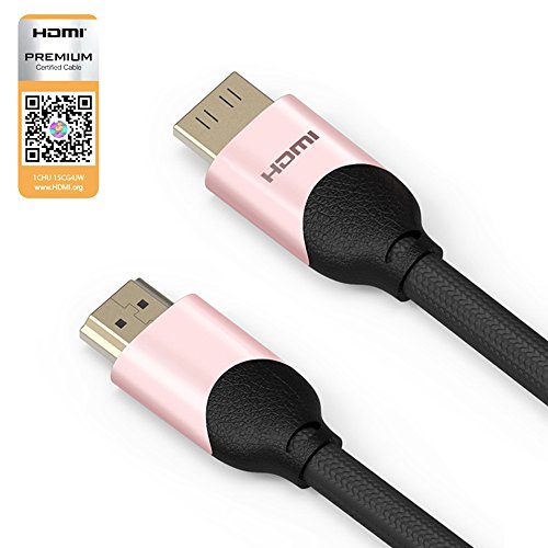 [Premium Zertifiziert] 4K HDMI Kabel 1.5 Meter / HDMI 2.0b, UHD bei vollen 60Hz (keine Ruckler), HDR, 3D