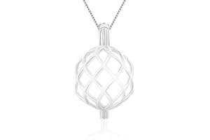 LGSY Twisted Ball Cage Pendants for Pearl Jewelry Making Sterling Silver, Design Pearl Cage Pendants for Adorable Gift, Metal