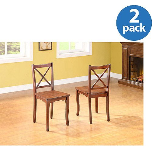 Preisvergleich Produktbild 2 piece New Brown Cherry wood dining chairs, Traditional furniture by MegaDeal