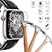Produktbild Gehärtetem Glas Displayschutzfolie für Apple Watch Series 4 44mm iWatch Schutzfolie Volle Kante Bildschirm Beschützer Film 9H Härte HD Folie 3D Transparent Anti-Kratz Hartglas Cover 1 Stück-