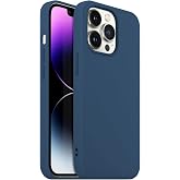 BUFF LABS iPhone 14 Pro Max Rubber S Silikon Kılıf, İpeksi Dokunuş Hisli, Tam Koruyuculu Darbe &Ouml;nleyici Kapak (Koyu Mavi)