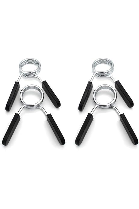 Lot De 2 Pinces Pour Haltères - Verrouillage Sécurisé - 5cm - Rose | Pour Barres Standards