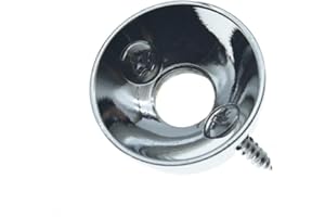 KAISH Chrome Brass Metric Electric Guitar Jackplate Electrosocket Jack Plate for FD Import Style Tele/Telecaster