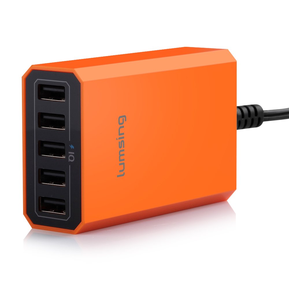 Lumsing Caricabatterie da tavolo 40W 5 Porte USB