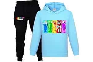 Forlcool Cotton Hoodie+Pants Rainbow Boys and Girls Casual Tracksuits Kids Jumper Tops Set