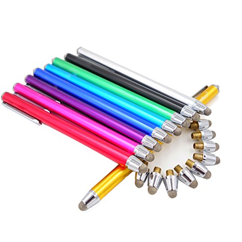 Eingabestift Touchstift Stylus Pen Capacitive Touchscreen mit 2 Replacement Tips for iPad/iPhone/Samsung Galaxy Tab (Silber) - 3