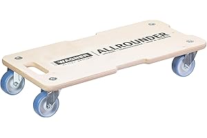 WAGNER Plataforma de Carga MM 1325-59 x 29 cm - para Objetos Poco Manejables, Electrodomésticos y Muebles, 300 kg de Carga Máxima, 3 Asas Empotradas, Certificado FSC® - 20132501