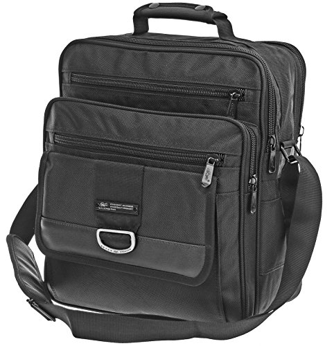 Preisvergleich Produktbild Schultertasche Citybag Flugbegleiter Ausweistasche Umhängetasche Business Messenger Bag Tasche Black NEU (Modell 2)
