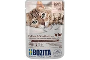 Bozita Cat Indoor & Sterilised Häppchen in Soße Huhn & Pute | 12x 85g