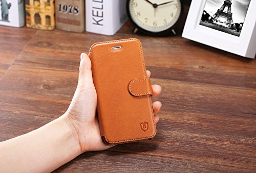 iPhone 6s Case, iPhone 6s Leather Case, SHIELDON [Lifetime Warranty] Folio Leather Wallet Case with [Kickstand] [Card Slots] [Magnetic Closure] Flip Book Cover Case for iPhone 6/6s, Brown (4.7 inch)