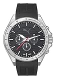 Puma Time Herren-Armbanduhr PU-Forward silver black Analog Quarz Kautschuk PU104021003