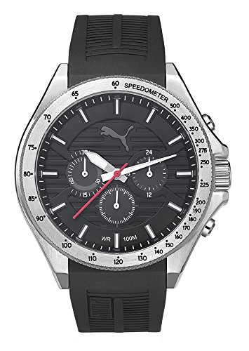 Puma Time Herren-Armbanduhr PU-Forward silver black Analog Quarz Kautschuk PU104021003 Puma Time Herren-Armbanduhr PU-Forward silver black Analog Quarz Kautschuk PU104021003