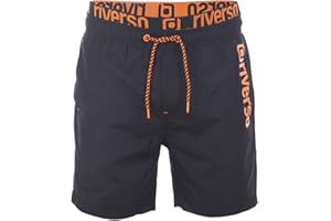 riverso Badehose Herren Regular Fit RIVBobby Badeshorts Sporthose Schwimmhose Shorts Kurze Hosen Print Elastischer Bund Schwarz Grün Orange Rot S M L XL XXL 3XL 4XL 5XL