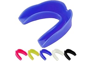 RAXAN Mouth Guard Gum Shield - Mouthguards for Adult Senior Junior Kids Youth Great for School Combat Sports Rugby Soccer Hockey Muay Thai MMA Boxing Martial Arts Basketball (Blue)